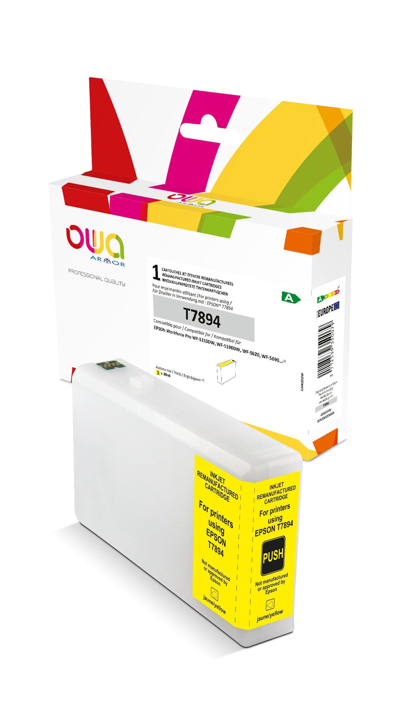 EPSON T789 - cartouche d'encre remanufacturée OWA pour EPSON - haute capacité - Jaune - Cartouchify