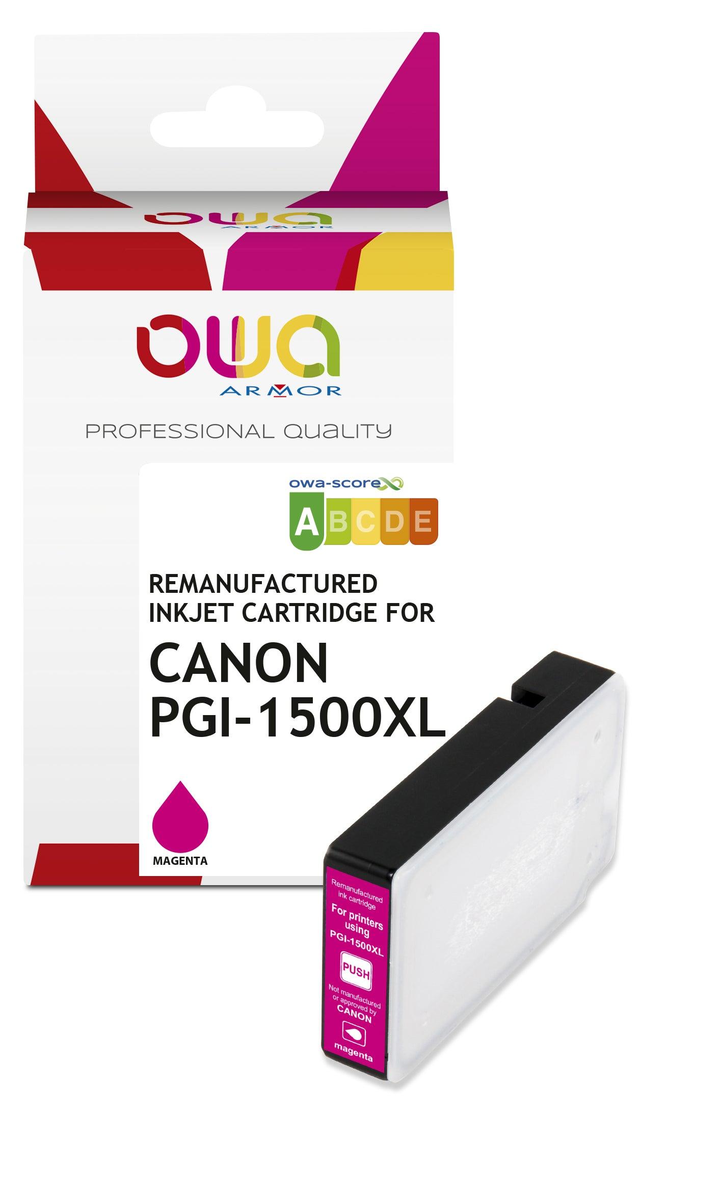 CANON PGI-1500XL - cartouche d'encre remanufacturée OWA pour CANON - haute capacité - Magenta - Cartouchify