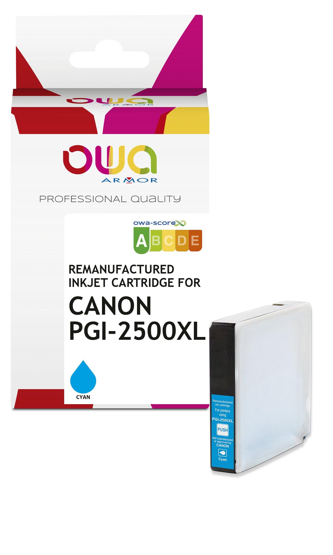 CANON PGI-2500XL - cartouche d'encre remanufacturée OWA pour CANON - haute capacité - Cyan - Cartouchify