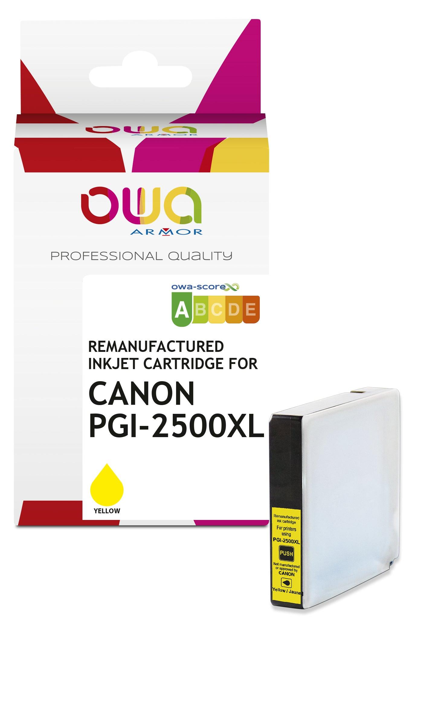 CANON PGI-2500XL - cartouche d'encre remanufacturée OWA pour CANON - haute capacité - Jaune - Cartouchify