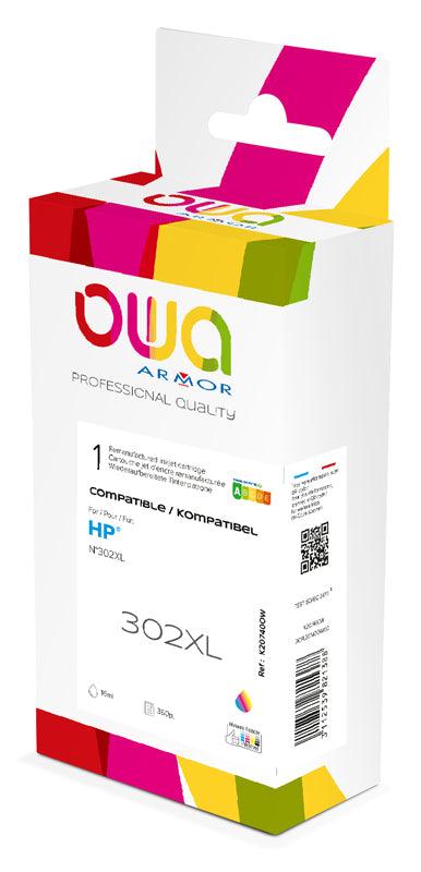 Image du hp 302xl 3c - cartouche d'encre remanufacturée owa pour hp - haute capacité - 3 couleurs