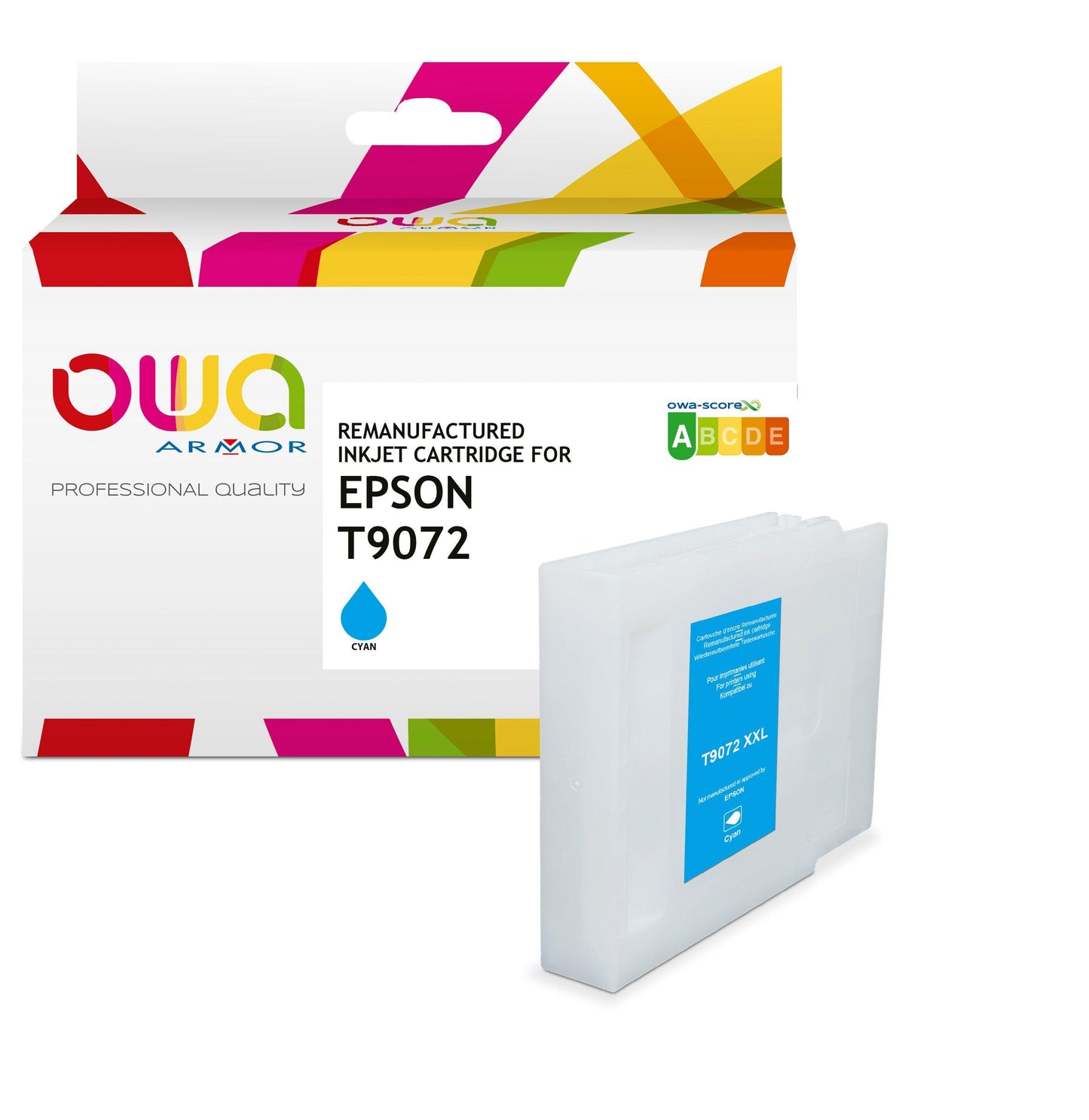 EPSON T9072 - cartouche d'encre remanufacturée OWA pour EPSON - haute capacité - Cyan - Cartouchify