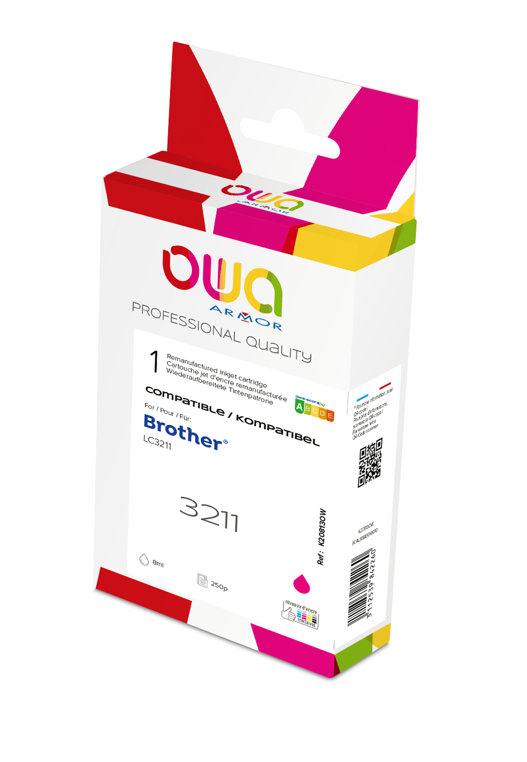 BROTHER LC-3211 - cartouche d'encre remanufacturée OWA pour BROTHER - Magenta - Cartouchify