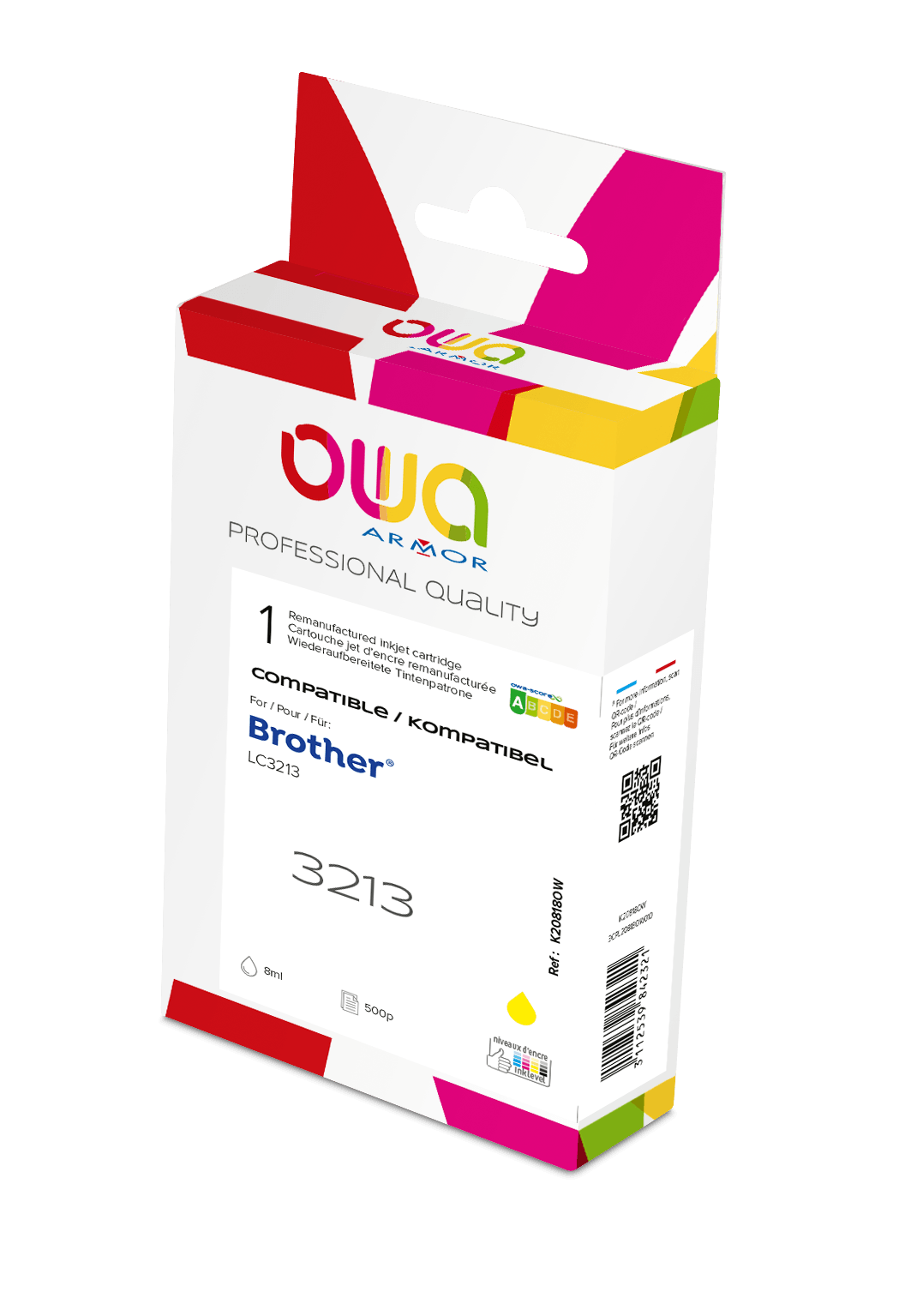 BROTHER LC-3213 - cartouche d'encre remanufacturée OWA pour BROTHER - Jaune - Cartouchify