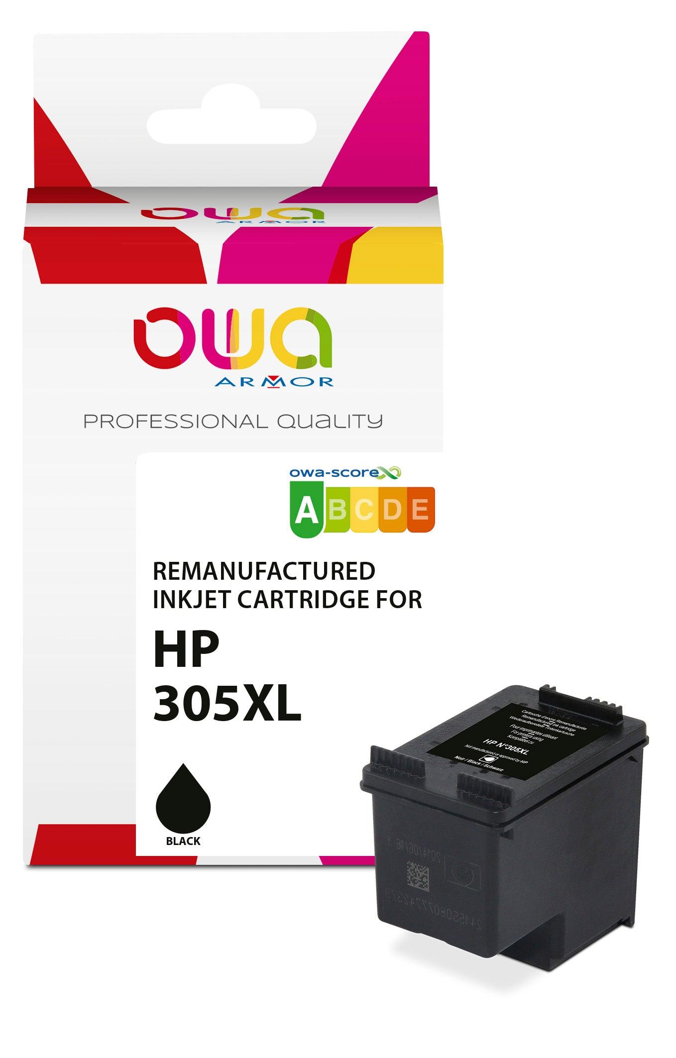 HP 3YM62AE 305XL - cartouche d'encre remanufacturée OWA pour HP - haute capacité - Noir - Cartouchify