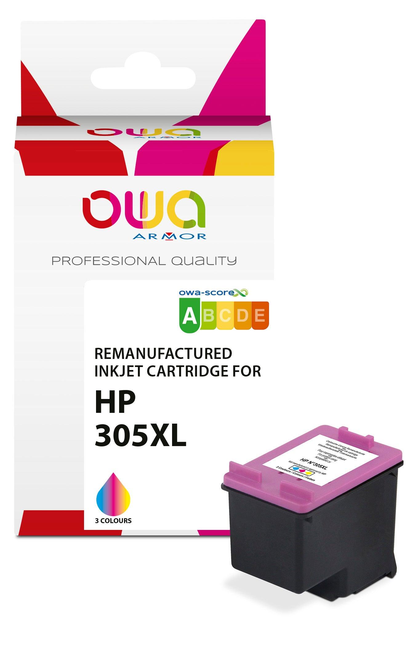 HP 3YM63AE 305XL - cartouche d'encre remanufacturée OWA pour HP - haute capacité - 3 Couleurs - Cartouchify