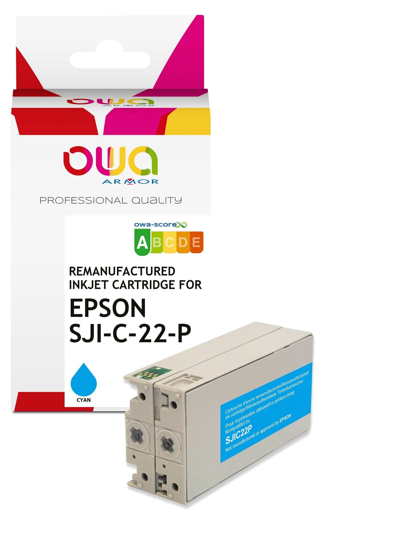 EPSON SJI-C-22-P-(C) - cartouche d'encre remanufacturée OWA pour EPSON - Cyan - Cartouchify