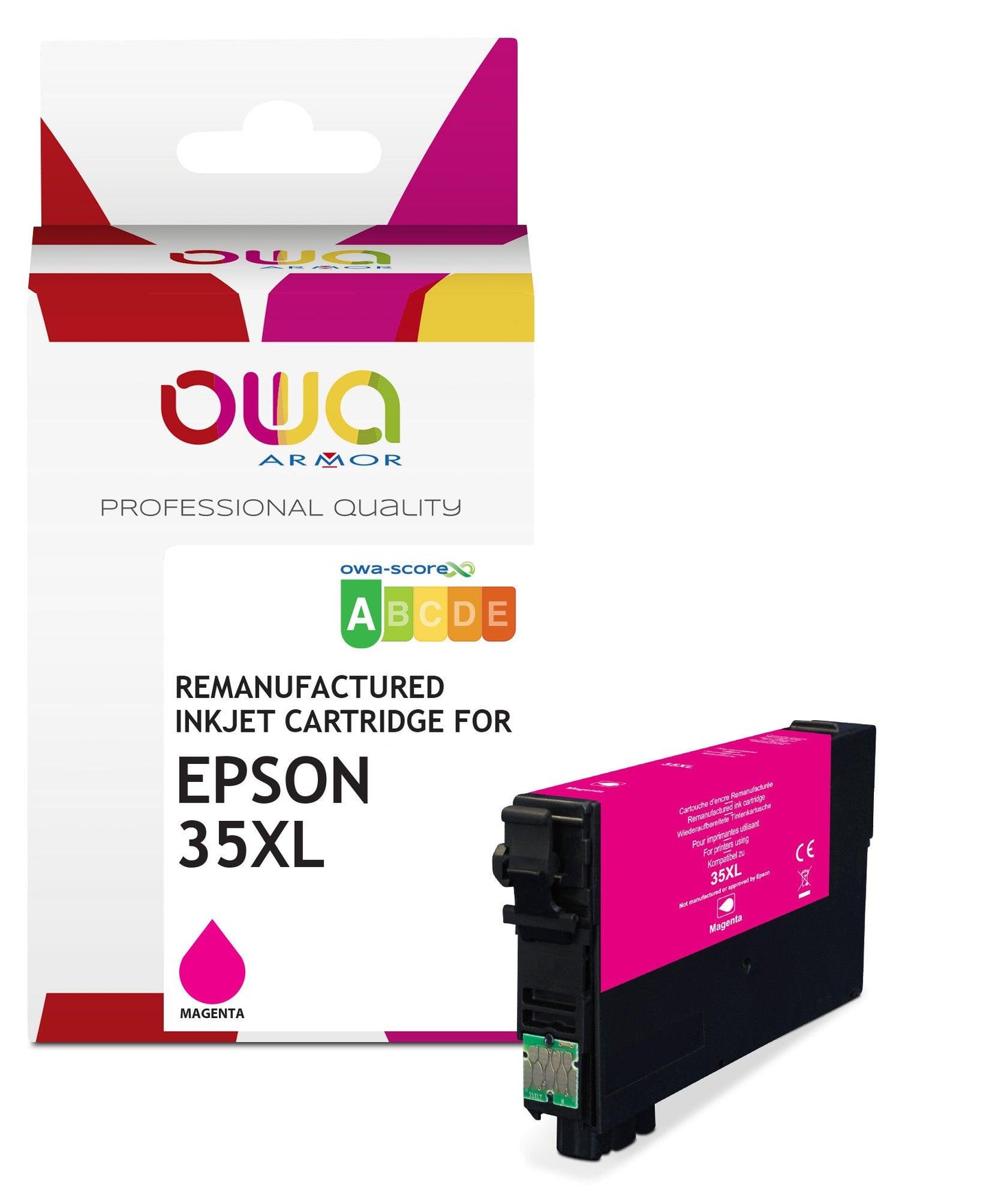 EPSON 35XL - cartouche d'encre remanufacturée OWA pour EPSON - Magenta - Cartouchify