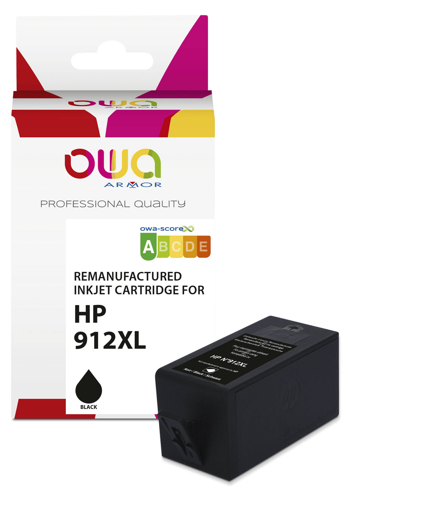 HP 912XL - cartouche d'encre remanufacturée OWA pour HP - haute capacité - Noir - Cartouchify