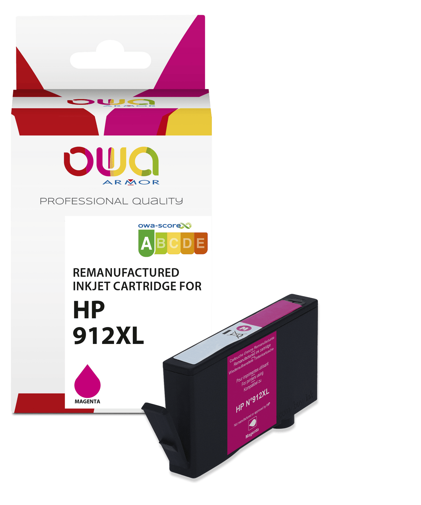 HP 912XL - cartouche d'encre remanufacturée OWA pour HP - haute capacité - Magenta - Cartouchify