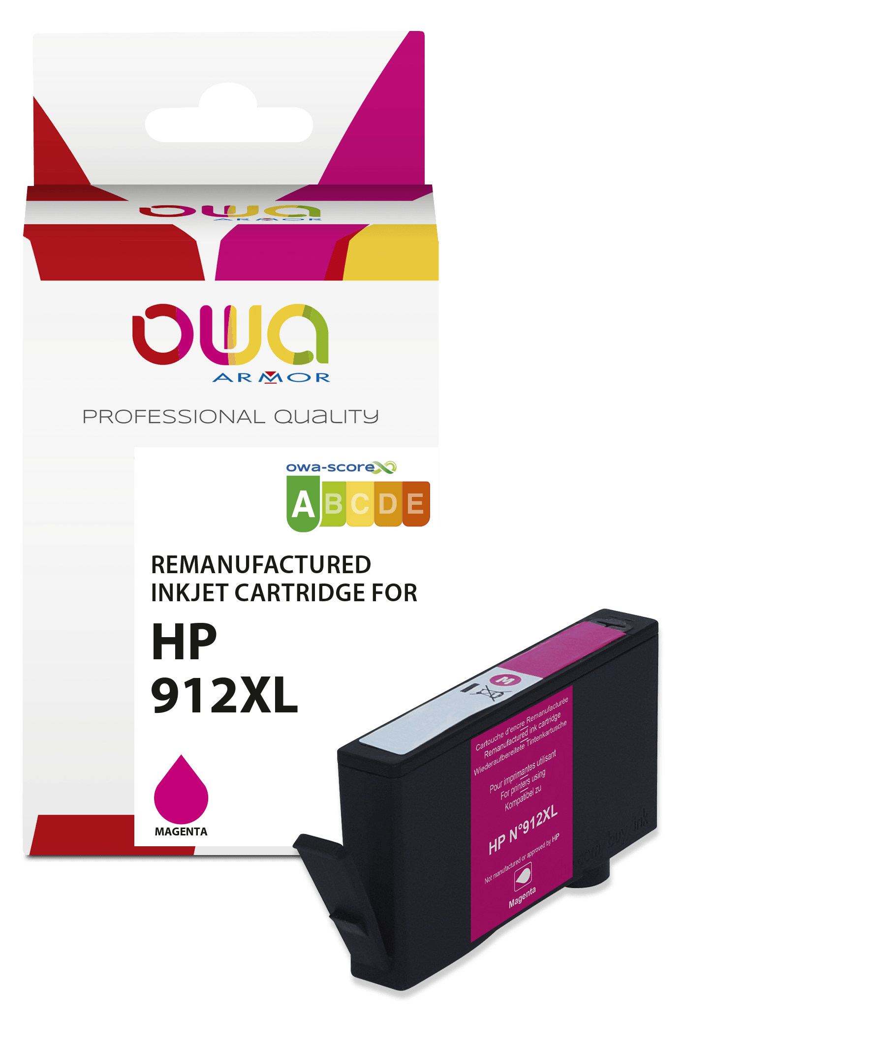 HP 912XL - cartouche d'encre remanufacturée OWA pour HP - haute capacité - Magenta - Cartouchify