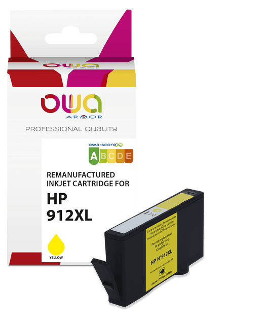 HP 912XL - cartouche d'encre remanufacturée OWA pour HP - haute capacité - Jaune - Cartouchify