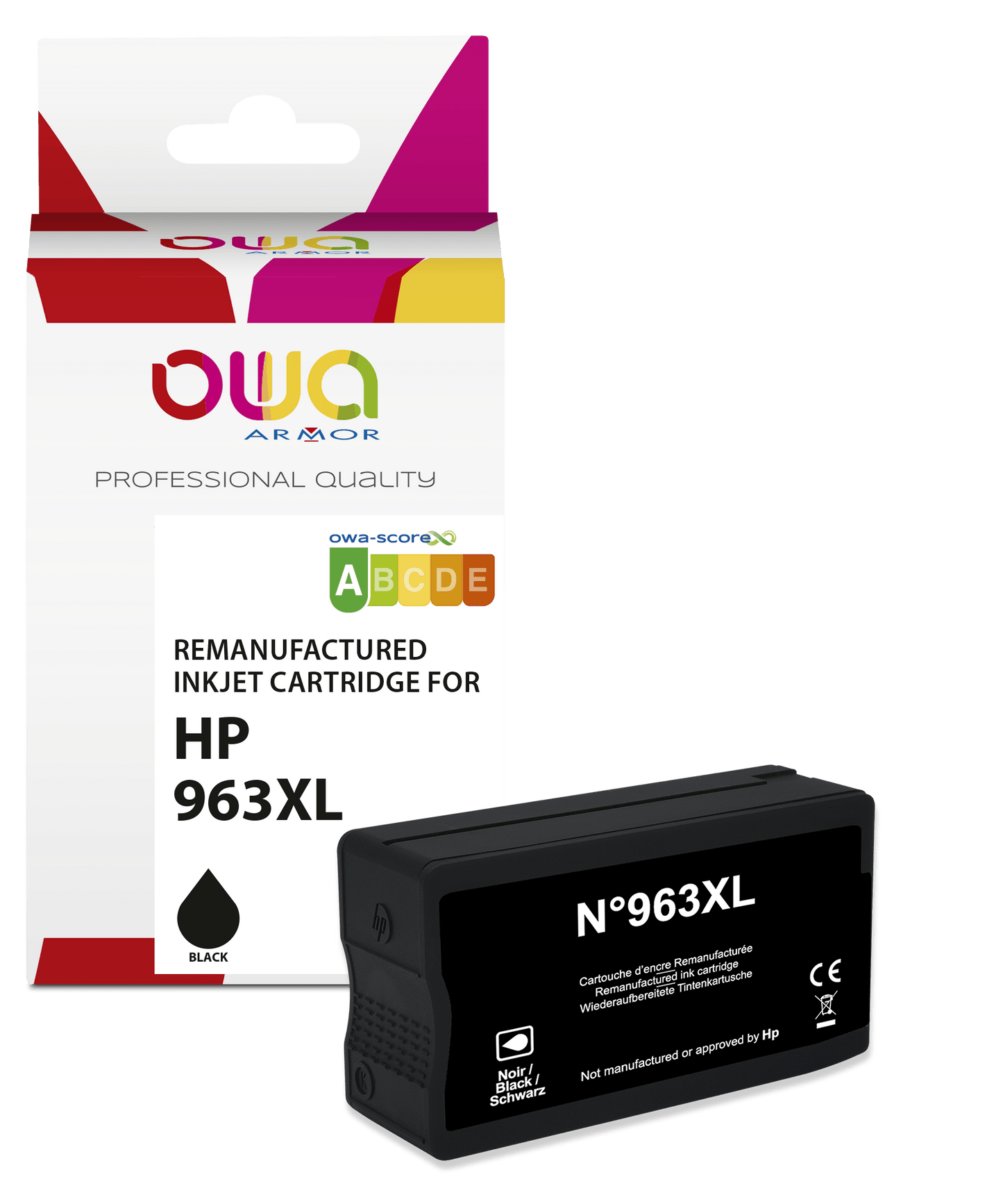 HP 963XL - cartouche d'encre remanufacturée OWA pour HP - haute capacité - Noir - Cartouchify