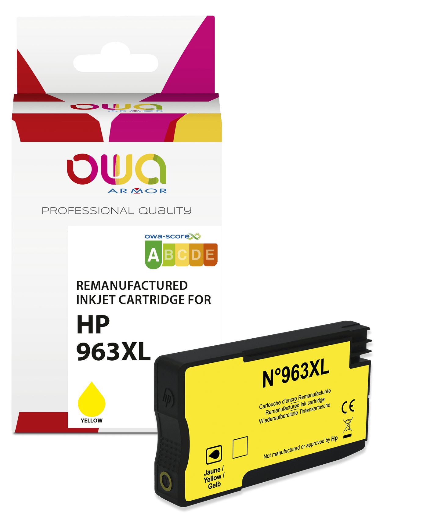 HP 963XL - cartouche d'encre remanufacturée OWA pour HP - haute capacité - Jaune - Cartouchify