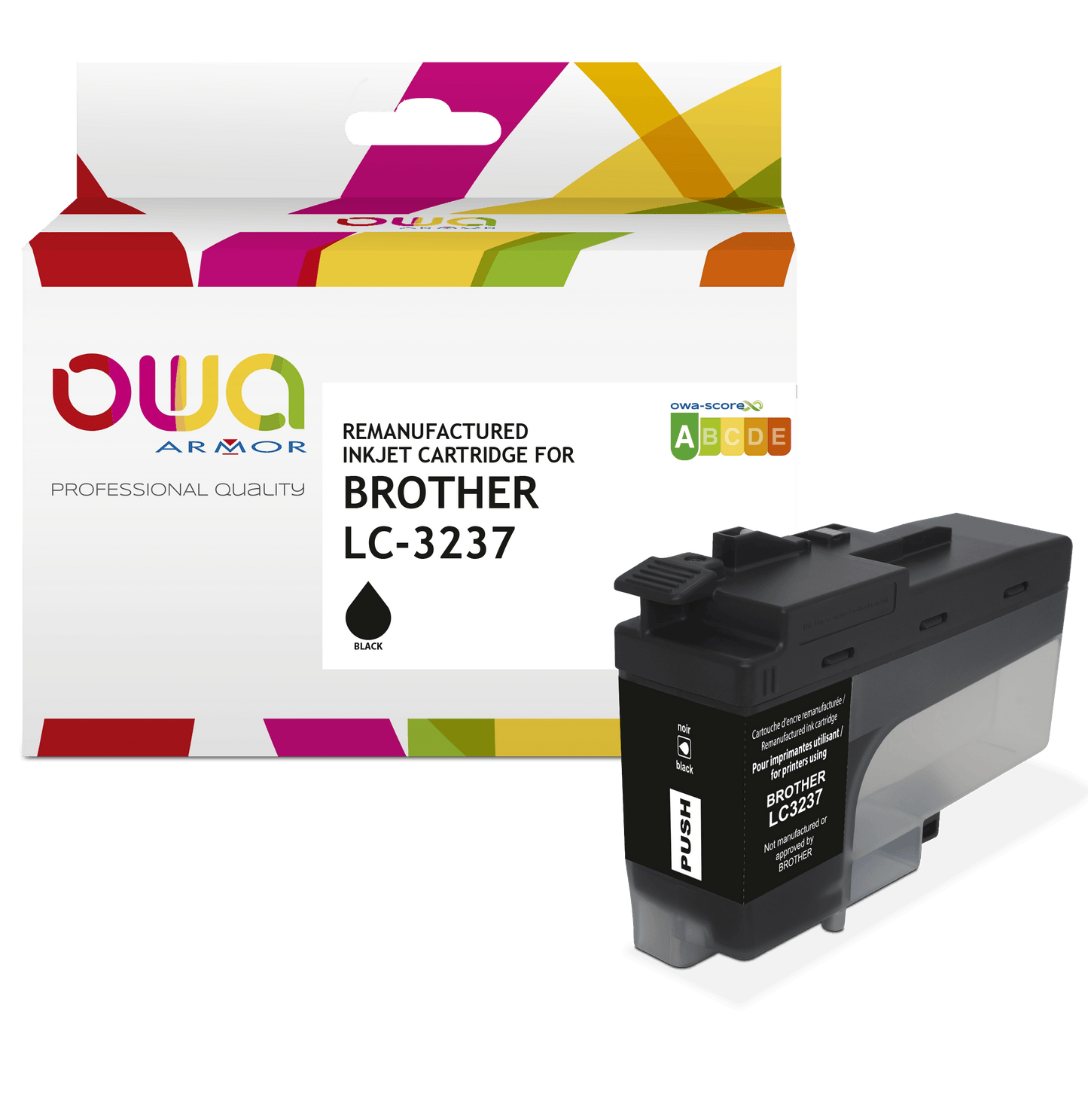 BROTHER LC3237 - cartouche d'encre remanufacturée OWA pour BROTHER - Noir - Cartouchify