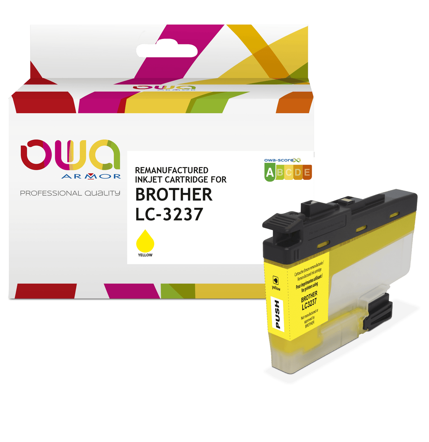 BROTHER LC3237 - cartouche d'encre remanufacturée OWA pour BROTHER - Jaune - Cartouchify