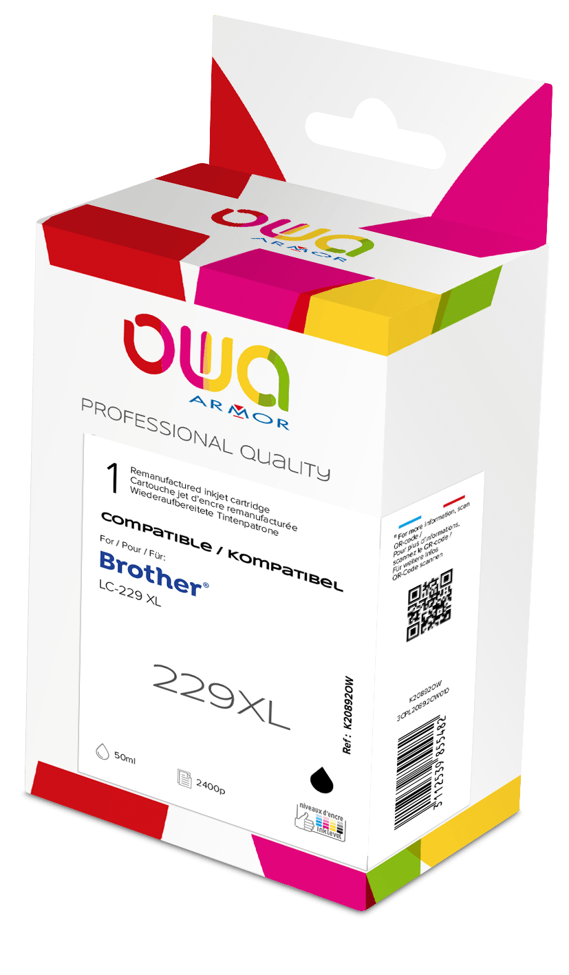 BROTHER LC229XL - cartouche d'encre remanufacturée OWA pour BROTHER - haute capacité - Noir - Cartouchify