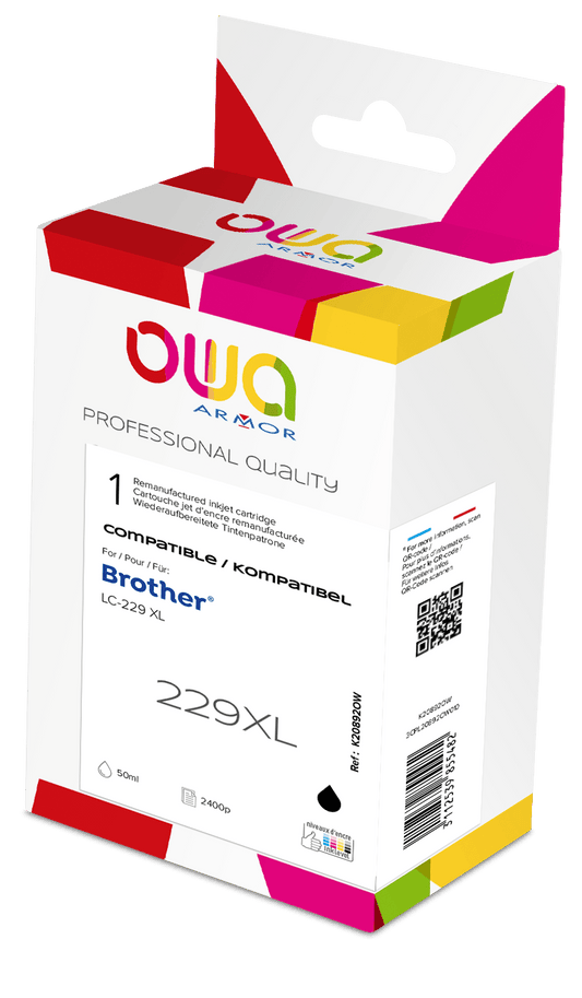 BROTHER LC229XL - cartouche d'encre remanufacturée OWA pour BROTHER - haute capacité - Noir - Cartouchify