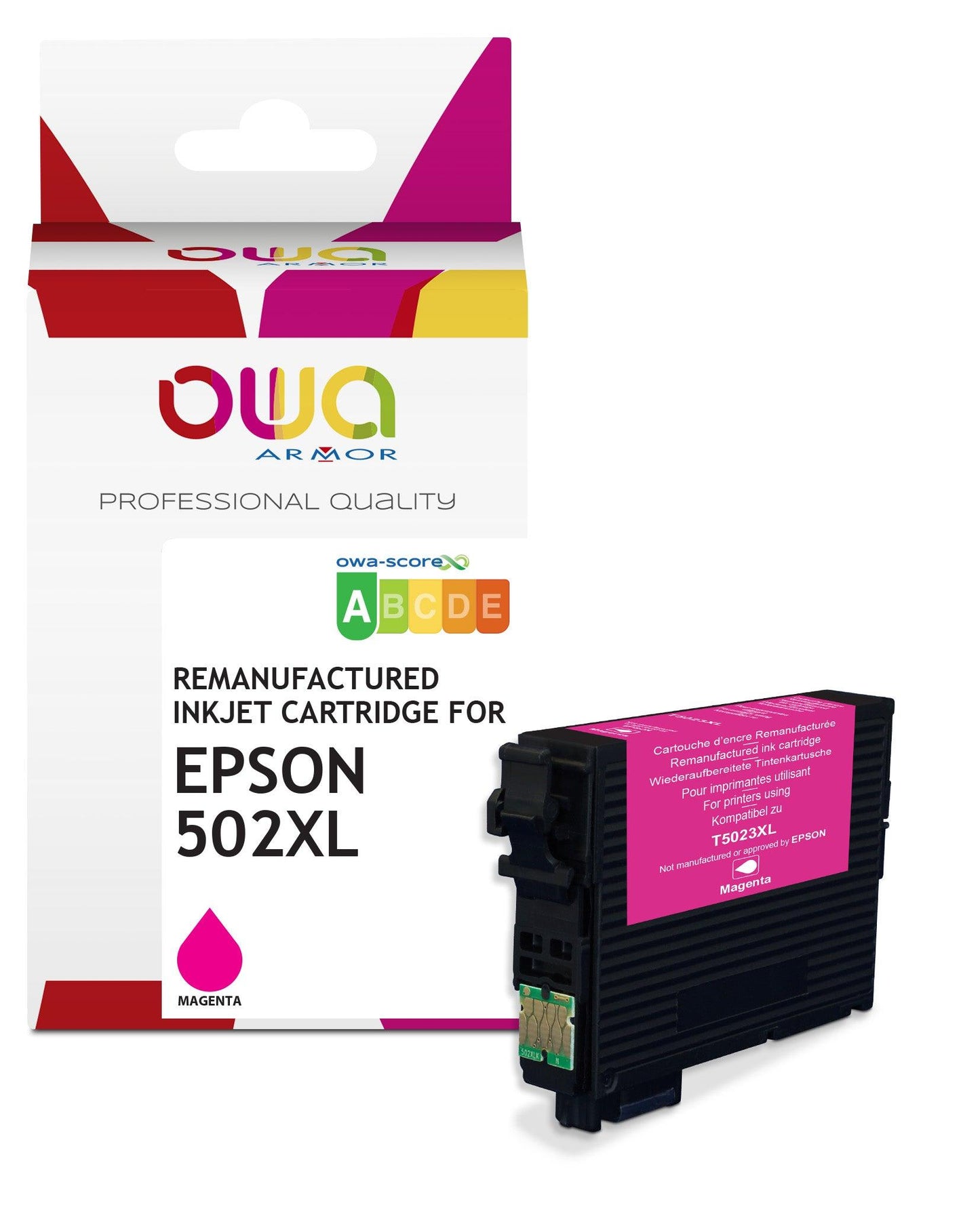 EPSON 502XL - cartouche d'encre remanufacturée OWA pour EPSON - haute capacité - Magenta - Cartouchify