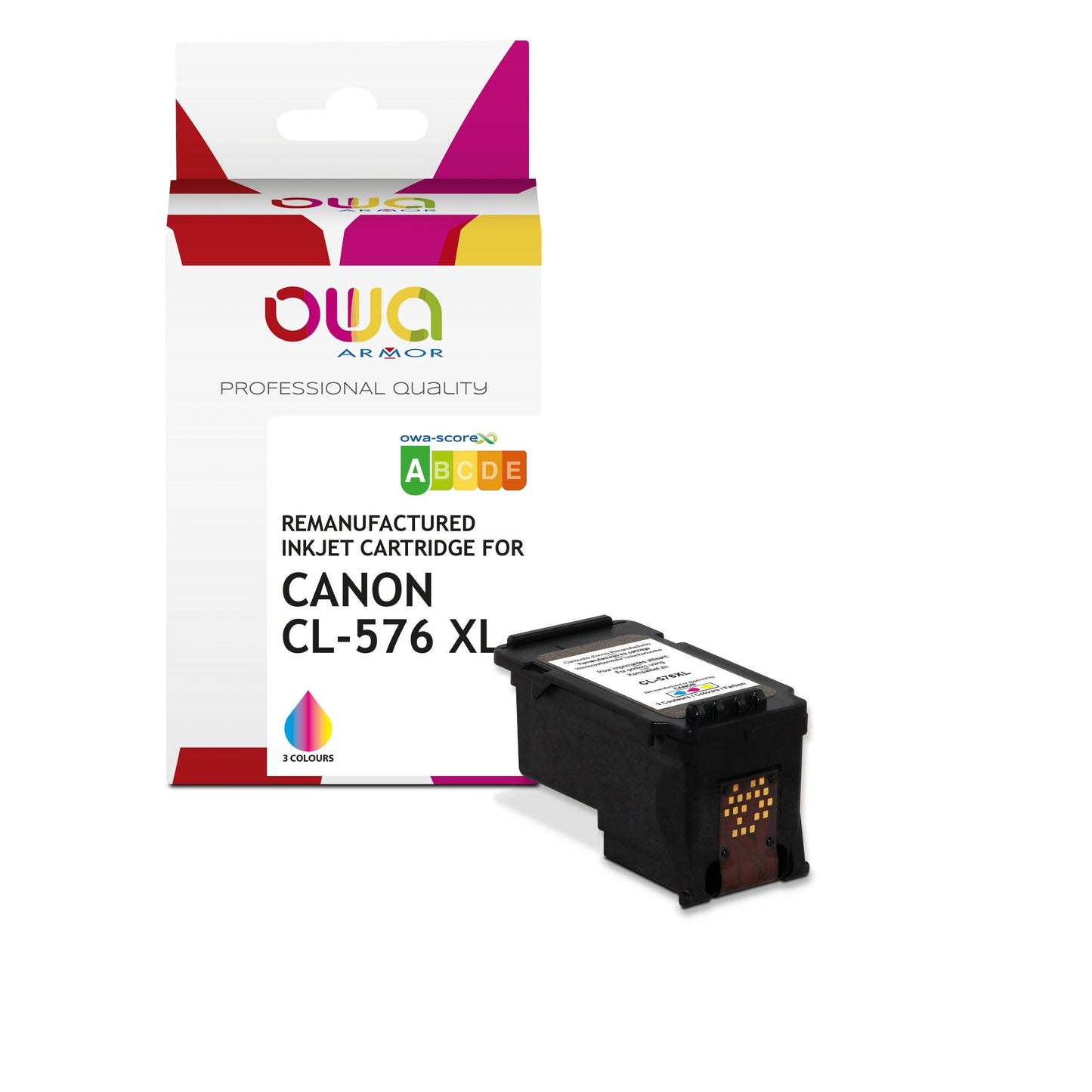 CANON 5441C001 - cartouche d'encre remanufacturée OWA pour CANON - 3 Couleurs - Cartouchify