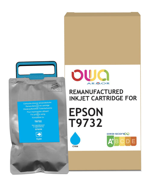 EPSON T9732 - cartouche d'encre remanufacturée OWA pour EPSON - Cyan - Cartouchify
