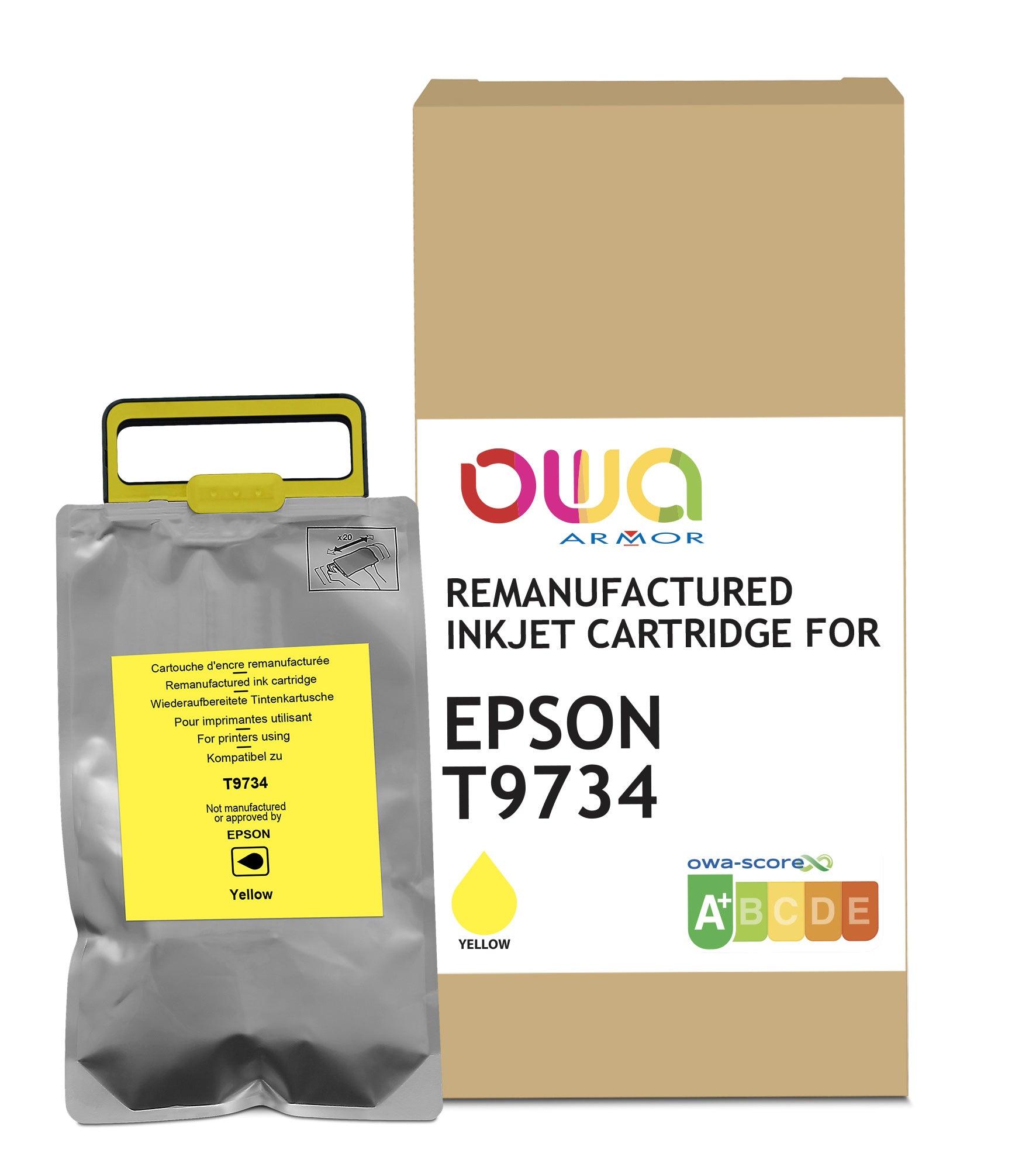 EPSON T9734 - cartouche d'encre remanufacturée OWA pour EPSON - Jaune - Cartouchify