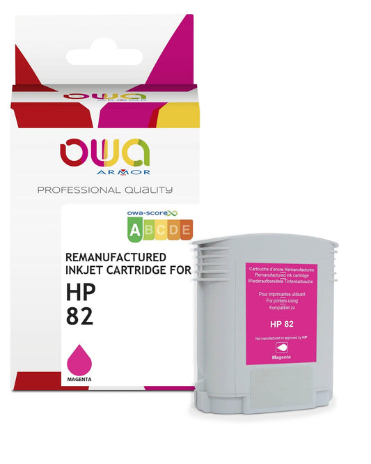 HP 82 C4912A - cartouche d'encre traceur remanufacturée OWA pour HP - Magenta - Cartouchify
