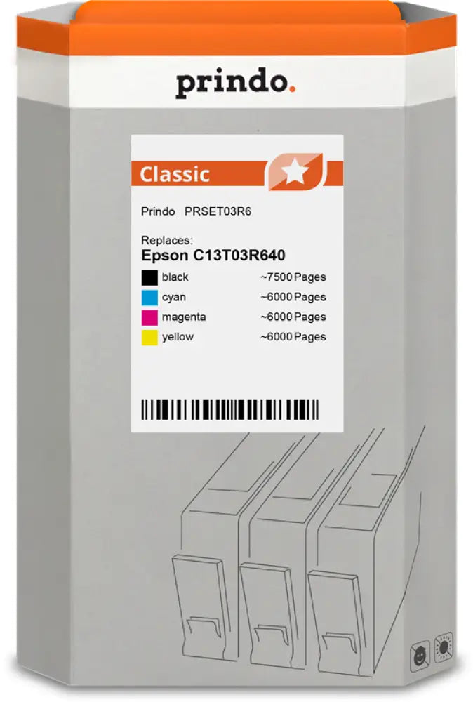 Compatible avec Epson 102 Prindo Classic Multipack Noir(e) / Cyan / Magenta / Jaune - Consommable imprimante