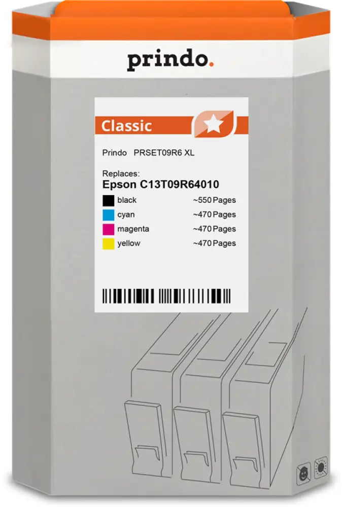 Compatible avec Epson 503 XL Prindo Classic Multipack Noir(e) / Cyan / Magenta / Jaune - Consommable imprimante