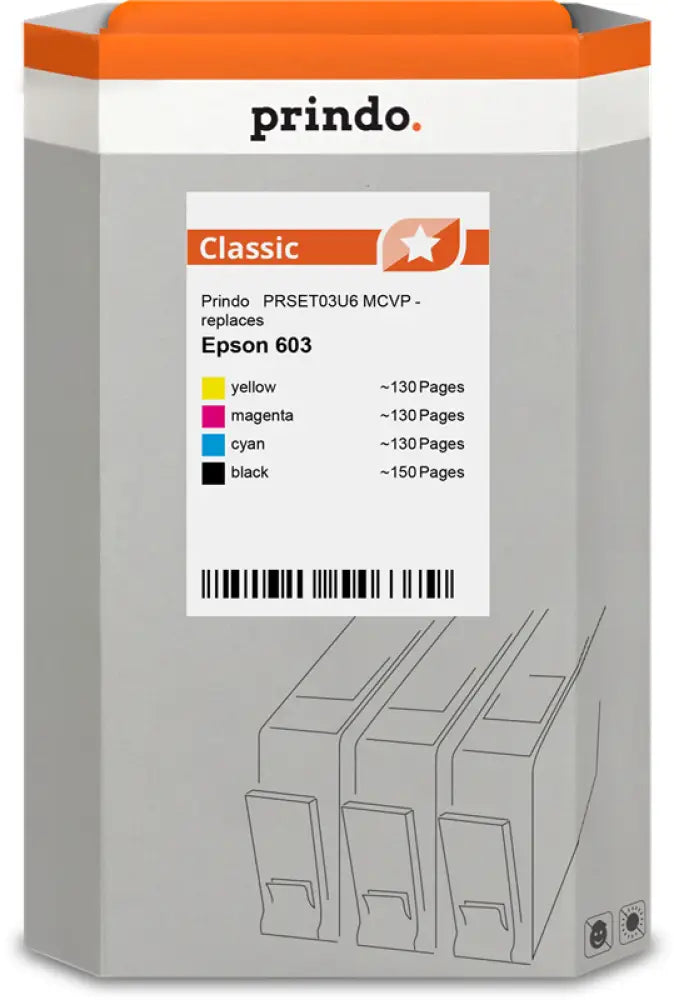 Compatible avec Epson 603 Prindo Classic Multipack Noir(e) / Cyan / Magenta / Jaune - Consommable imprimante