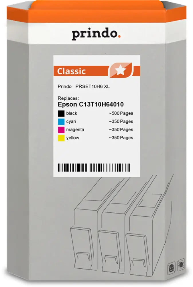 Compatible avec Epson 604 XL Prindo Classic Multipack Noir(e) / Cyan / Magenta / Jaune - Consommable imprimante