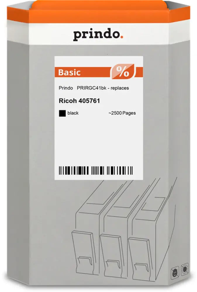 Compatible avec Ricoh Cartouche de Gel GC41BKHC Noir(e) Prindo Basic - Jet d’encre compatible