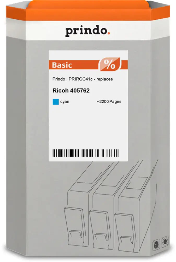Compatible avec Ricoh Cartouche de Gel GC41CHC Cyan Prindo Basic - Jet d’encre compatible