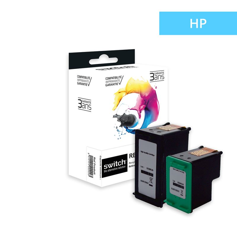 Switch RE hp 339 / 344 C8767AE/C9363AE Pack 4 Couleurs 1B-1CMY