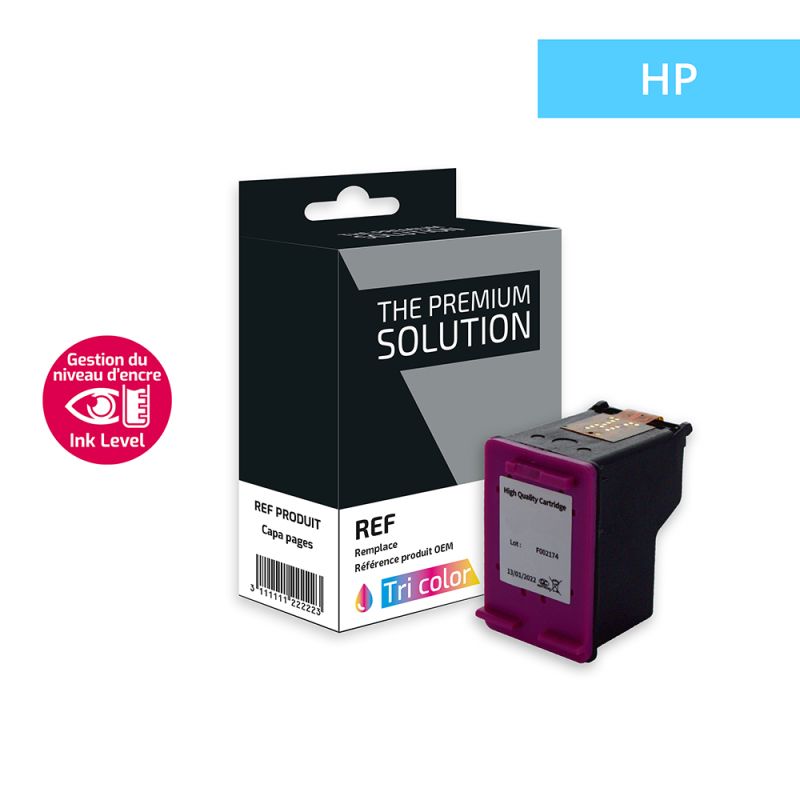 The Premium Solution hp 653XL 3YM74AE 3 Couleurs 1CMY