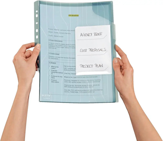 LEITZ chemise trieur CombiFile A4 PP bleu 0,20 mm - Chemises & pochettes transparentes