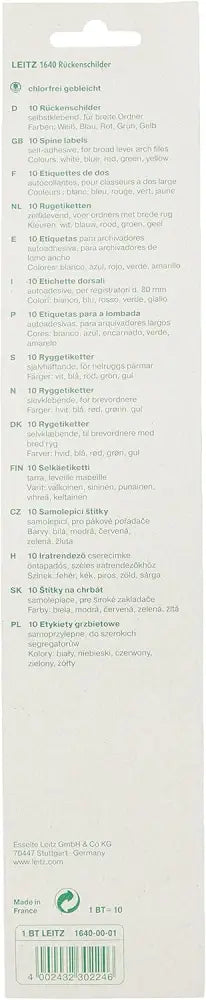 LEITZ Etiquette pour dos de classeur 61 x 285 mm blanc - Etiquettes