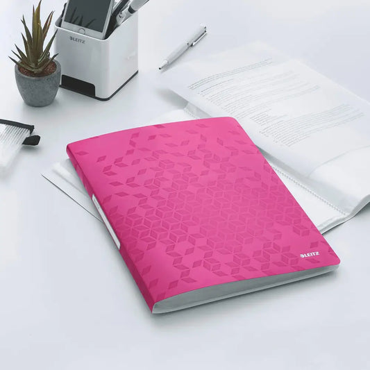 LEITZ Protège-documents WOW A4 PP 20 pochettes rose - Protèges-documents & chevalets de table