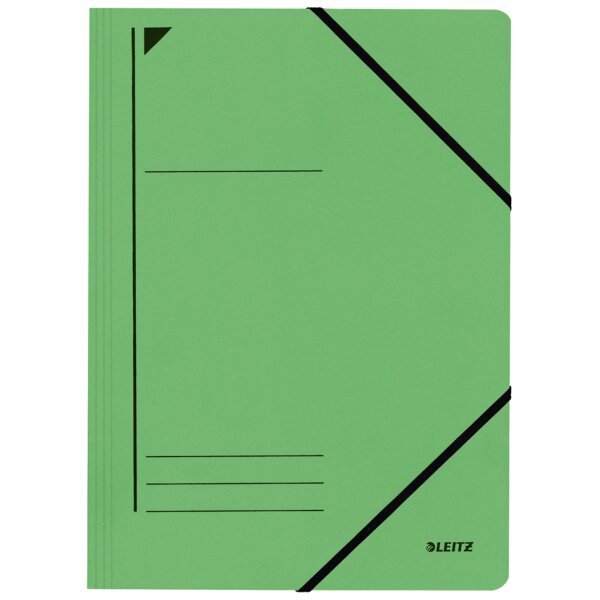 LEITZ Chemise à élastique, format A4, carton, vert - Cartouchify