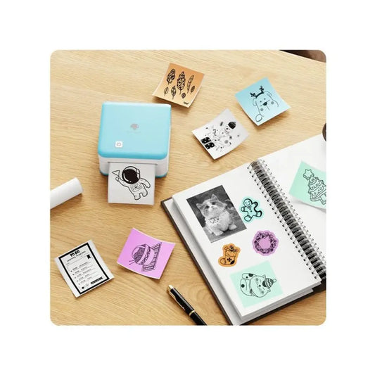 Phomemo - Mini imprimante thermique mobile M02 PRO - Cyan - Imprimante