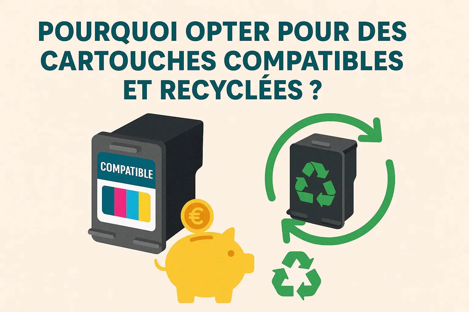 Pourquoi opter pour des cartouches compatibles et recyclées ? Un choix malin éco-responsable