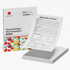 100 feuilles de papier Thermique (210x297 mm) - Blanc - Papier Phomemo