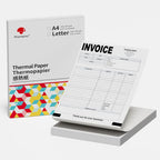 100 feuilles de papier Thermique (210x297 mm) - Blanc - Papier Phomemo