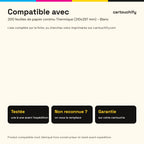 Imprimantes compatibles avec 200 feuilles de papier continu Thermique (210x297 mm) - Blanc
