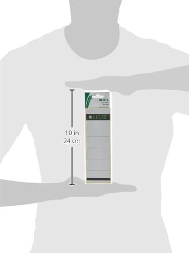 LEITZ Etiquette pour dos de classeur, 61 x 192 mm, gris - Cartouchify