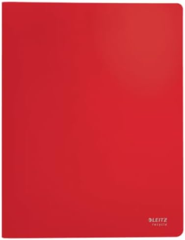 LEITZ Protège-documents Recycle, A4, PP, 20 pochettes, rouge - Cartouchify