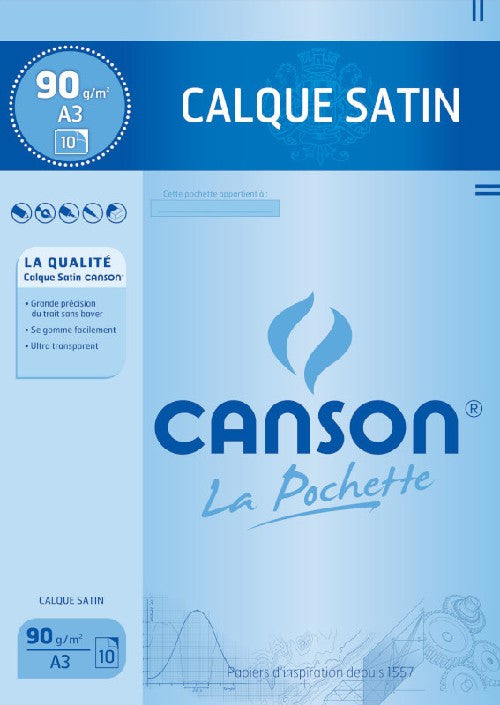 CANSON Papier calque satin, A3, 90 g/m2