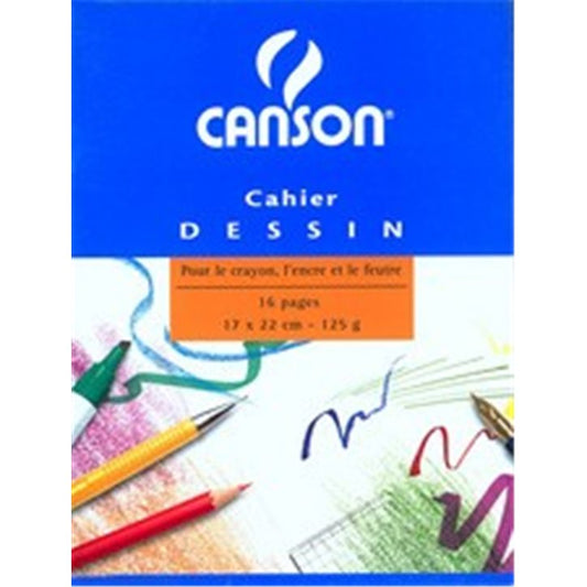 CANSON Cahier à dessin, uni, 125 g/m2, 240 x 320 mm,
