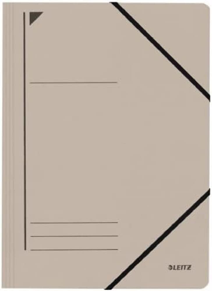 LEITZ Chemise à élastique, format A4, carton, gris - Cartouchify
