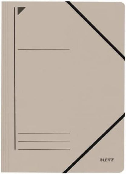 LEITZ Chemise à élastique, format A4, carton, gris - Cartouchify